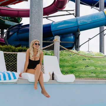 Forma Poolside Seat, White - Luxury Pool Seat