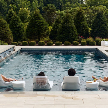 Forma In-Pool Chaise Lounger, White (Set of Two) - Luxury Pool Lounge Chair
