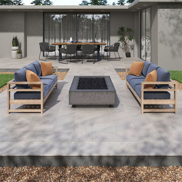 Fossil Snow, 24" x 24" | 2CM Porcelain Pavers | LPAVNFOSSNO2424