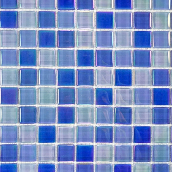 Crystal Bright Blue Blend 1" x 1"