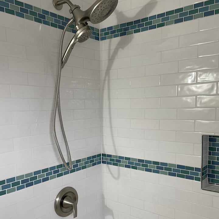 GC82348T1 Turquoise Blue Blend, 1" x 2" Artistry in Mosaics