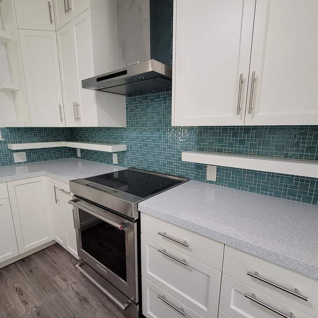 Aquamarine, Mixed | GG8M2348T9 | Glass Mosaic Tile for Pools