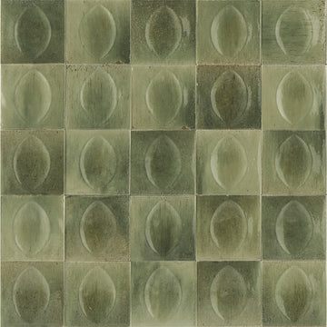 Giada Glossy, 4" x 4" Egg Deco | EMCGLEEGIADEGG | Porcelain Pool Tile