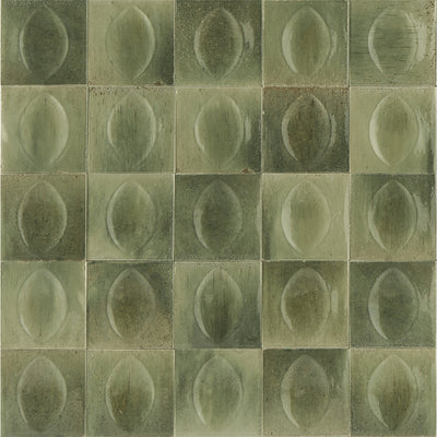 Giada Glossy, 4" x 4" Egg Deco | EMCGLEEGIADEGG | Porcelain Pool Tile