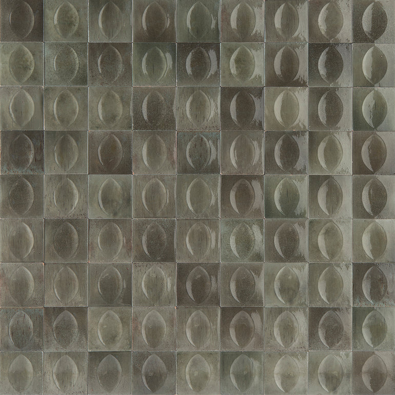 Grigio Glossy, 4" x 4" Egg Deco | EMCGLEEGRIGEGG | Porcelain Tile