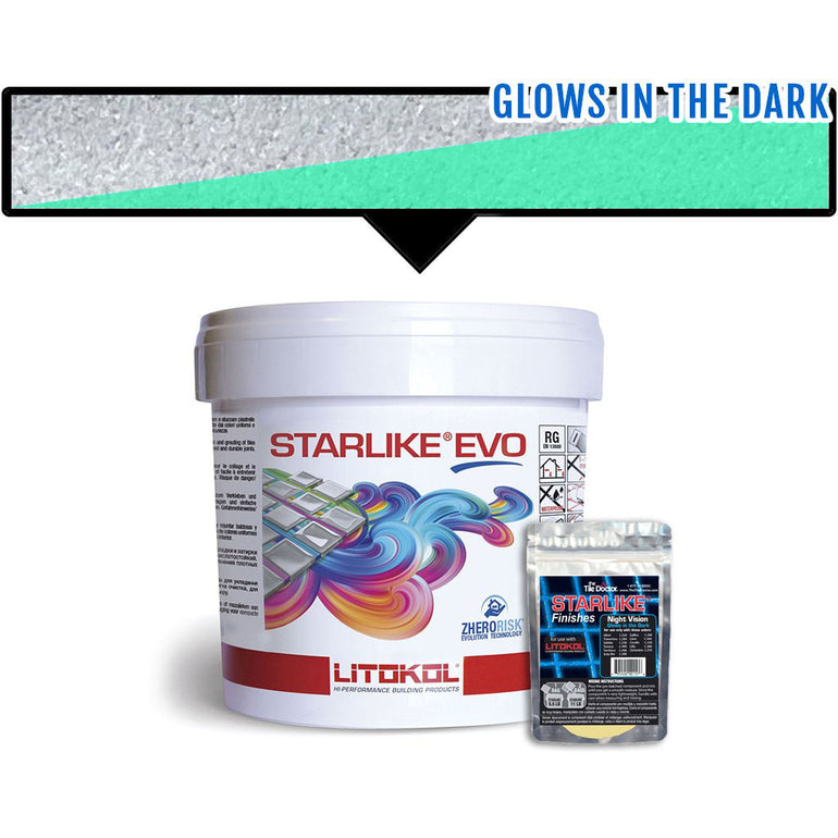 Glow in the Dark Grout | Starlike Night Vision Grout by Litokol | Azzurro Polvere