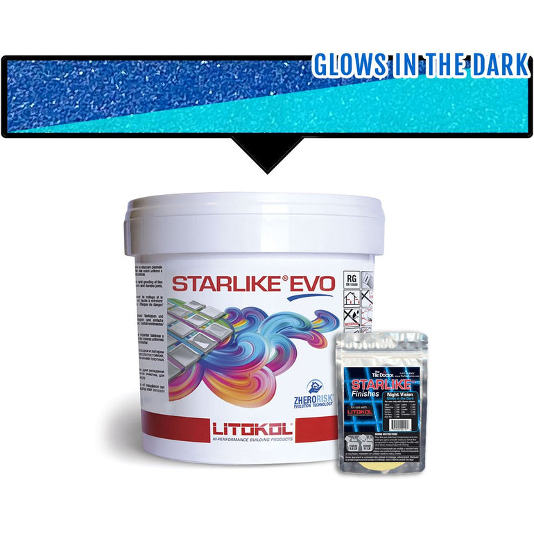 Glow in the Dark Grout | Starlike Night Vision Grout by Litokol | Blu Zaffiro
