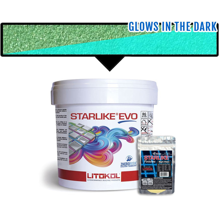Glow in the Dark Grout | Starlike Night Vision Grout by Litokol | Verde Prato