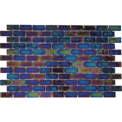 Black Pearl, 1" x 2" Glass Tile | Pools, Spas, Kitchens, and More