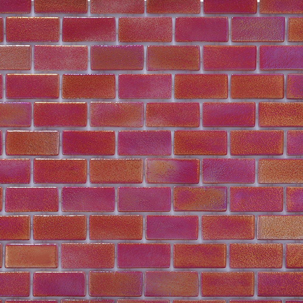 Crimson Reef, 1" x 2" Glass Tile | Pool, Spa, & Kitchen Tile
