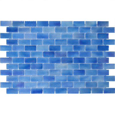 Indigo Ebb, 1" x 2" Glass Tile | Pool, Spa, & Kitchen Tile