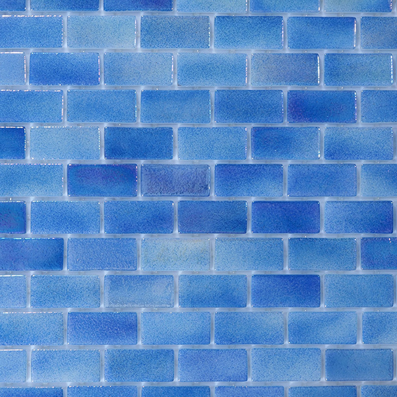 Indigo Ebb, 1" x 2" Glass Tile | Pool, Spa, & Kitchen Tile