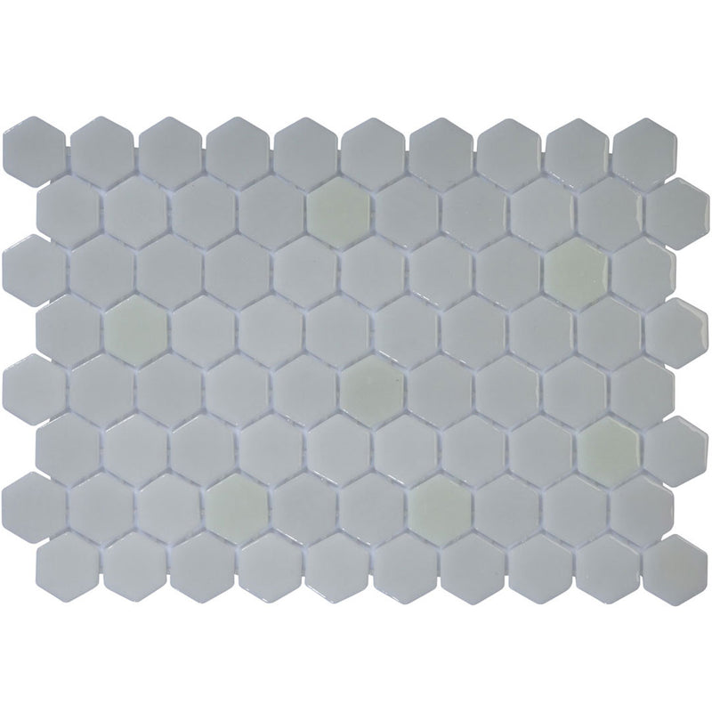 Misty Harbor, Hexagon Mosaic Glass Tile | Pool, Spa, & Kitchen Tile