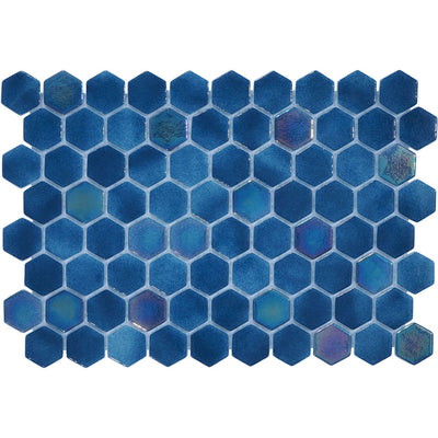 Oceanic, Hexagon Mosaic Glass Tile | Pool, Spa, & Kitchen Tile