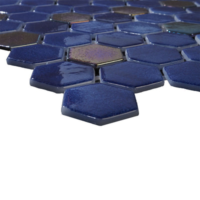 Open Waters, Hexagon Mosaic Glass Tile | Pool, Spa, & Kitchen Tile