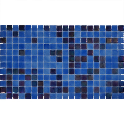 Sapphire Splash, 1" x 1" Glass Tile | Pool, Spa, & Kitchen Tile