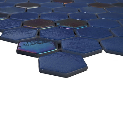 Sapphire Splash, Hexagon Glass Tile | Pool, Spa, & Kitchen Tile