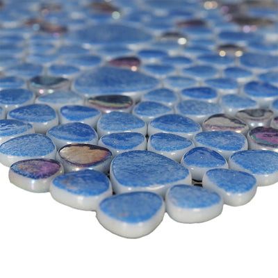 Sapphire Splash, Mixed Pebble Glass Tile | Pool, Spa, & Kitchen Tile