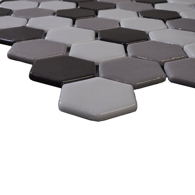 Stormy Seas, Hexagon Mosaic Glass Tile | Pool, Spa, & Kitchen Tile