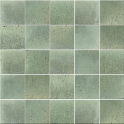 Glee Gaida, 6" x 6" Porcelain Tile | Zellige-Look Porcelain Pool Tile