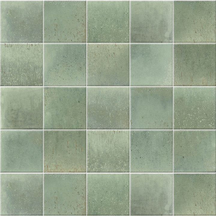 Glee Gaida, 6" x 6" Porcelain Tile | Zellige-Look Porcelain Pool Tile