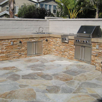 Golden White, Flagstone Pavers | Outdoor Patio Pavers