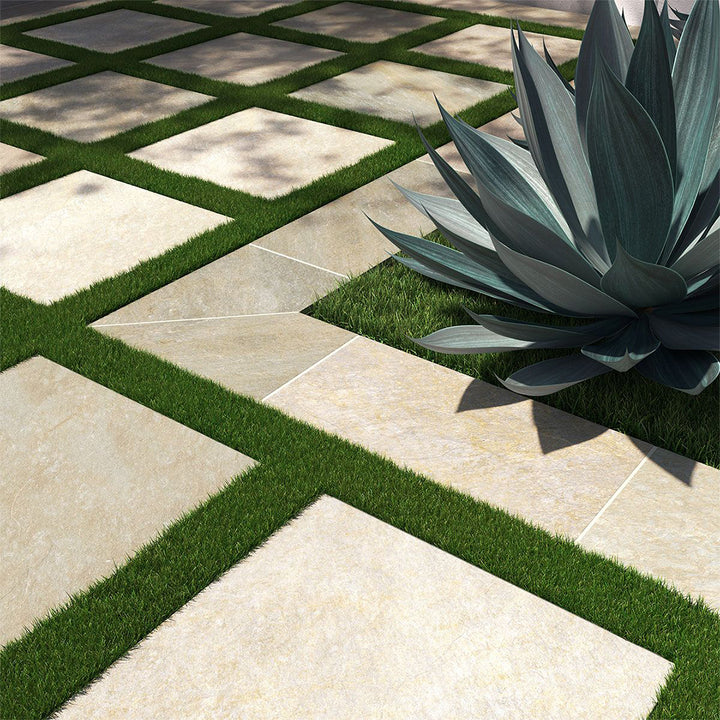 Golden White, 24" x 24" | 2CM MSI Porcelain Pavers | LPAVNGOLWHI2424