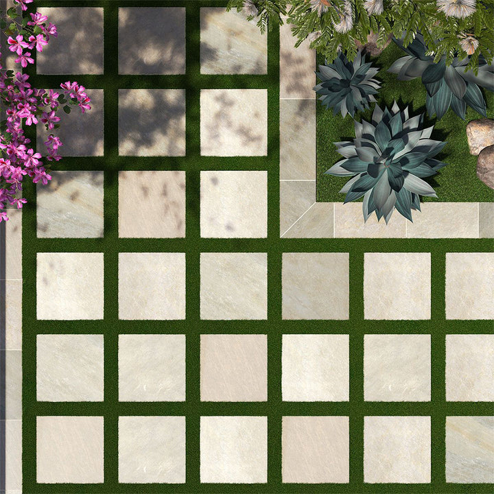 Golden White, 24" x 24" | 2CM MSI Porcelain Pavers | LPAVNGOLWHI2424