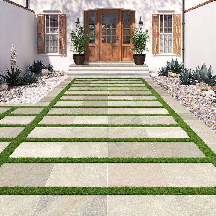 Golden White, 24" x 24" | 2CM MSI Porcelain Pavers | LPAVNGOLWHI2424