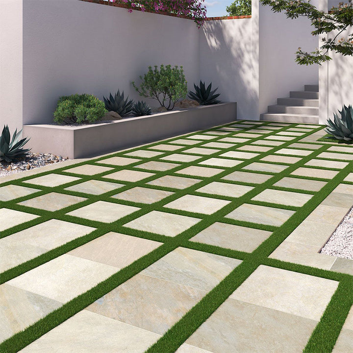 Golden White, 24" x 24" | 2CM MSI Porcelain Pavers | LPAVNGOLWHI2424