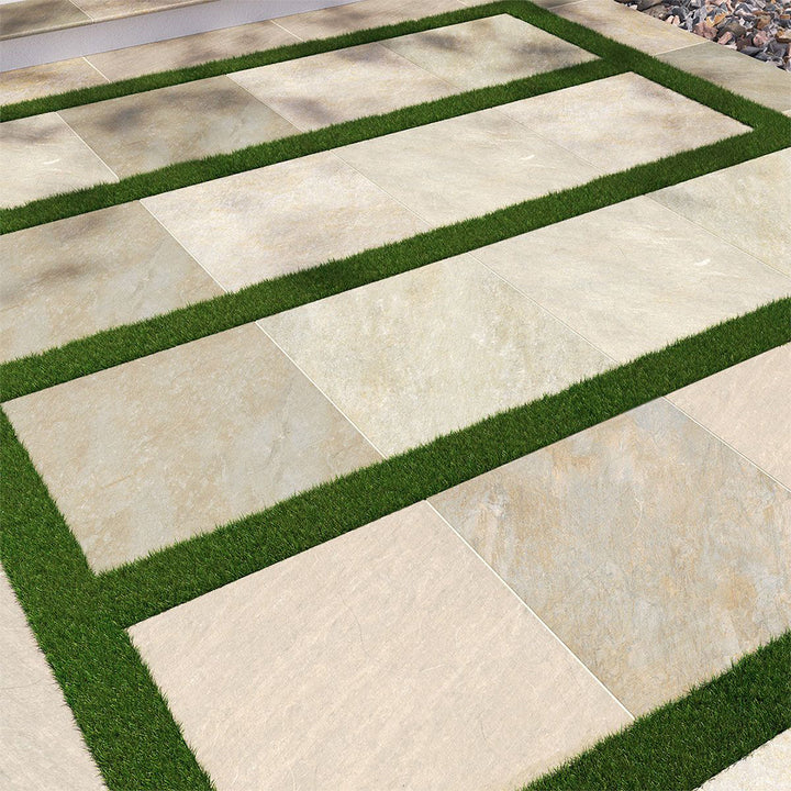 Golden White, 24" x 24" | 2CM MSI Porcelain Pavers | LPAVNGOLWHI2424