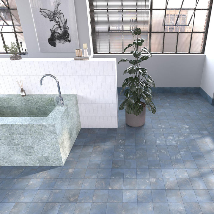Greenland Cobalt Slip Resistant, 6" x 6" Porcelain Tile | Floor Tile