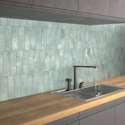 Greenland Teal, 2.5" x 9" | Porcelain Pool Tile & Backsplash Tile