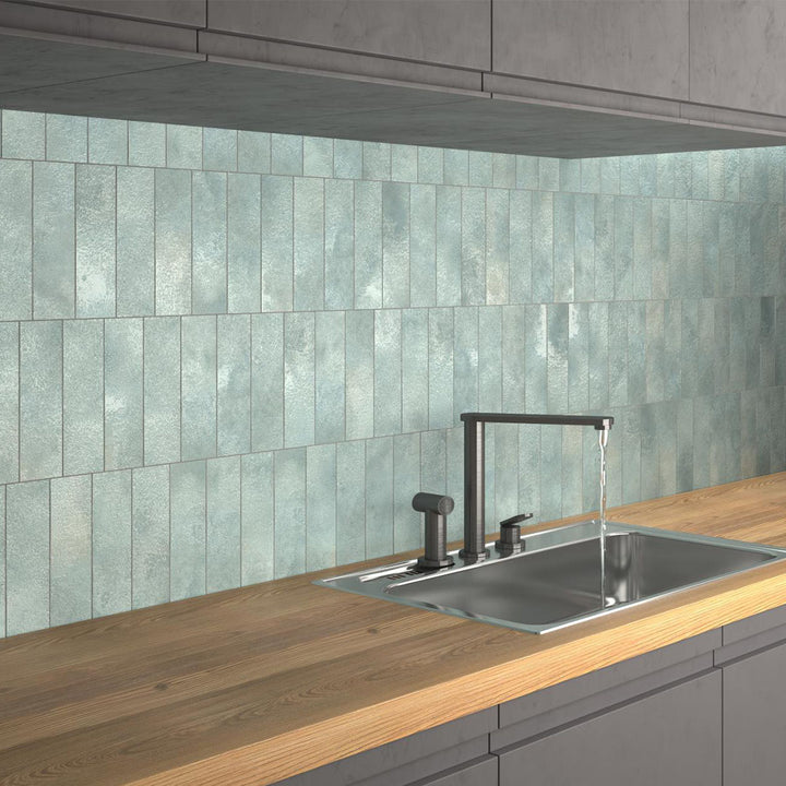 Greenland Teal, 2.5" x 9" | Porcelain Pool Tile & Backsplash Tile