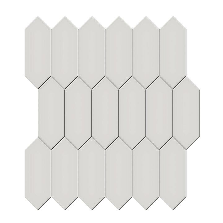 Soho Halo Grey Glossy, 2" x 5" Picket | Ceramic Backsplash & Floor Tile