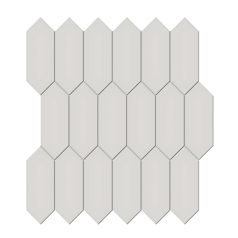 Soho Halo Grey Glossy, 2" x 5" Picket | Ceramic Backsplash & Floor Tile