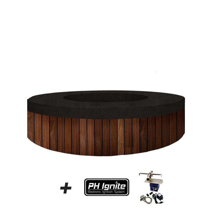 Hampton Fire Table, Ebony with PH-Ignite | Outdoor Gas Fire Pit by Prism Hardscapes