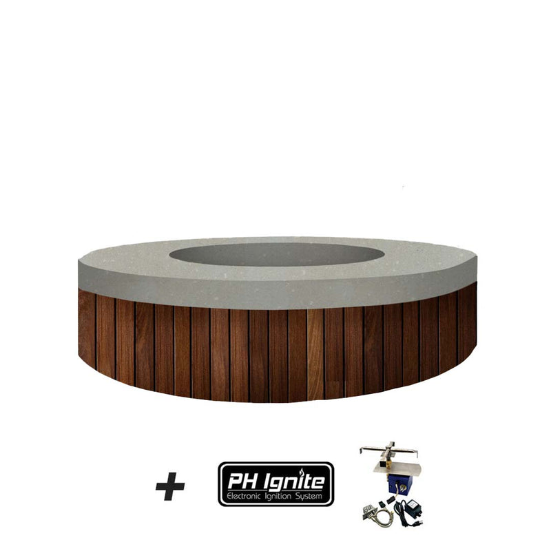 Hampton Fire Table, Natural with PH-Ignite | Outdoor Gas Fire Pit by Prism Hardscapes