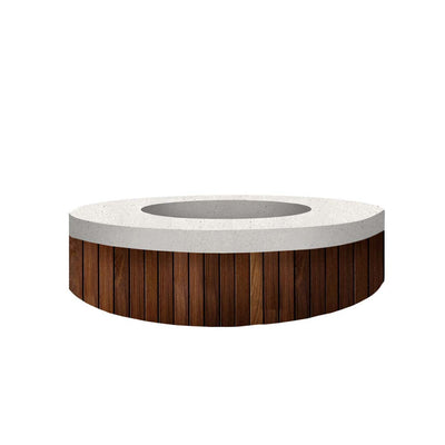 Hampton Fire Table, Ultra White | Outdoor Gas Fire Pit by Prism Hardscapes