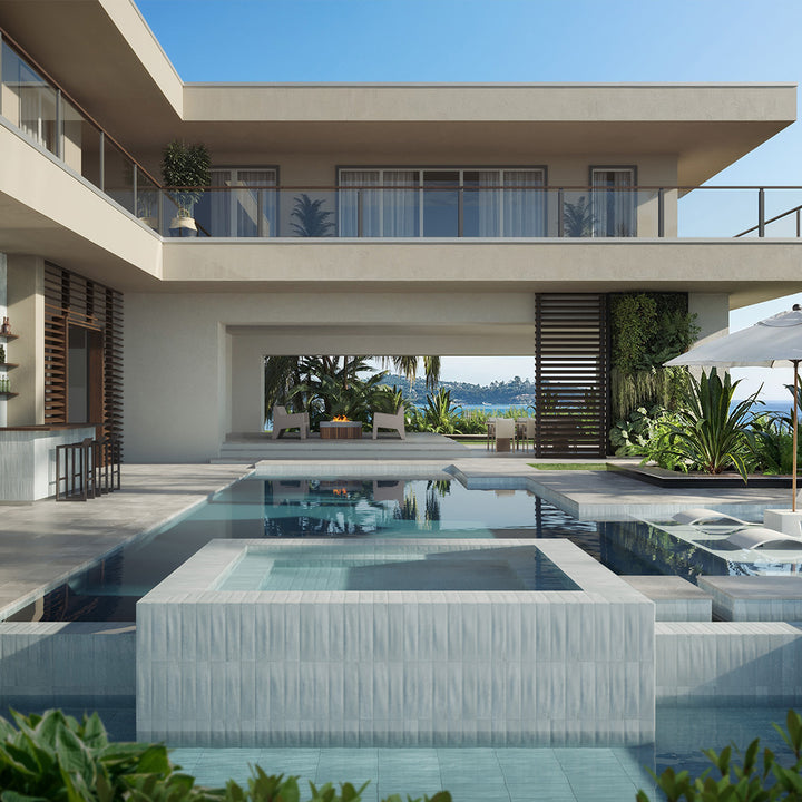 Harborside Aqua, 3" x 12" Porcelain Tile | Wall & Pool Waterline Tile