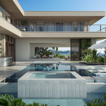 Harborside Aqua, 6" x 24" Porcelain Tile | Wall & Pool Waterline Tile