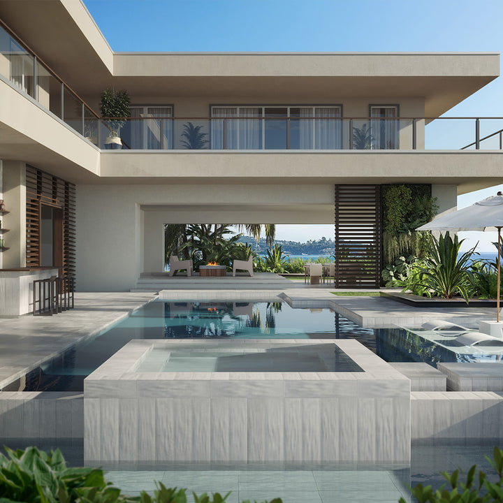 Harborside Balance, 6" x 24" Porcelain Tile | Wall & Pool Waterline Tile