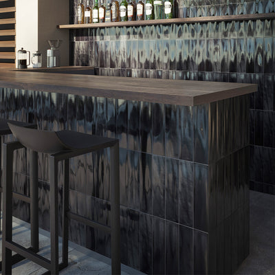 Harborside Jet Black, 3" x 12" - Porcelain Tile