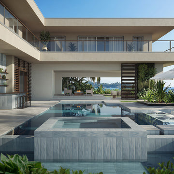 Harborside Symphony Blue, 6" x 24" Porcelain Tile | Wall & Pool Waterline Tile