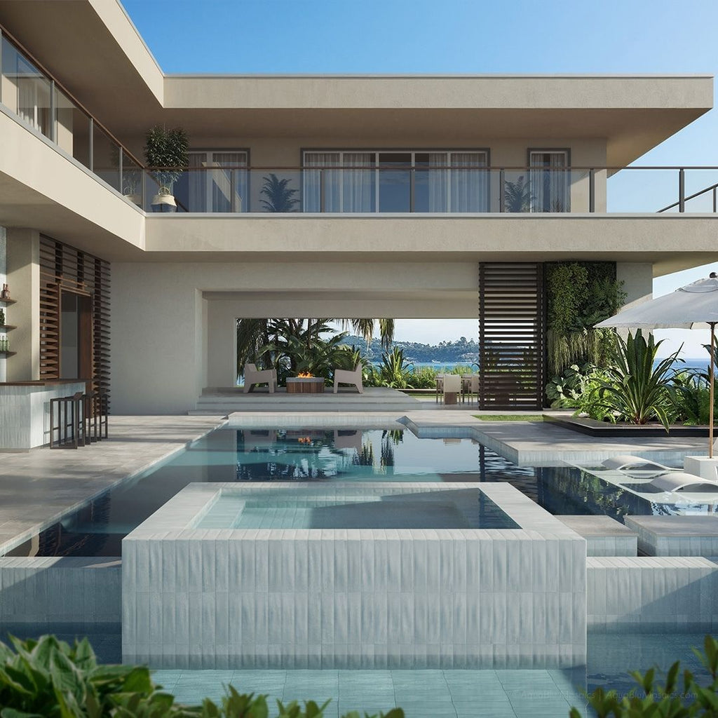 Harborside Aqua, 3" x 12" Porcelain Tile | Wall & Pool Waterline Tile