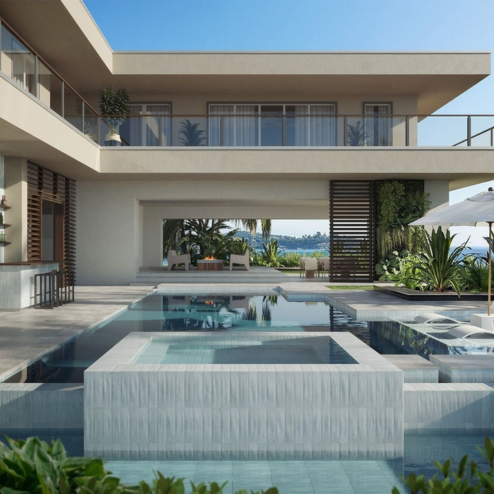 Harborside Aqua, 3" x 12" Porcelain Tile | Wall & Pool Waterline Tile