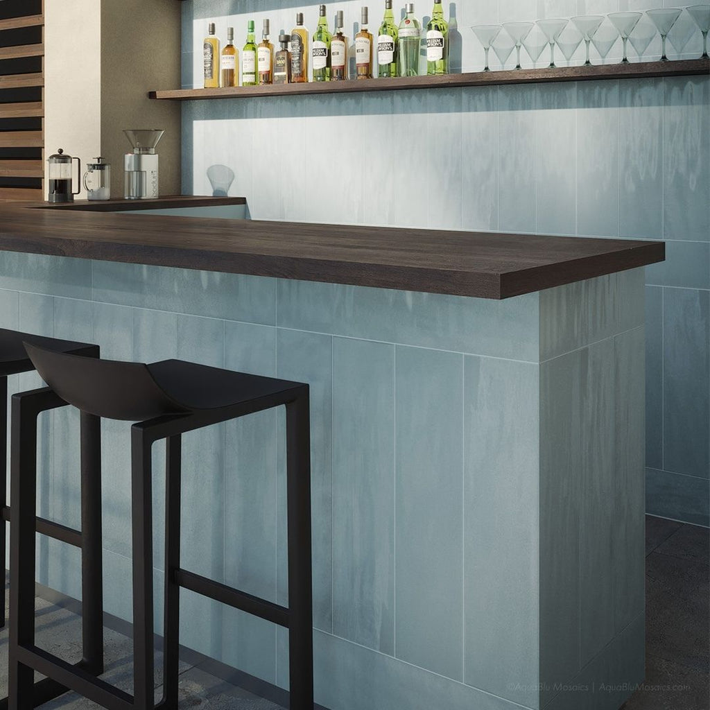 Harborside Aqua, 6" x 24" Porcelain Tile | Wall & Pool Waterline Tile