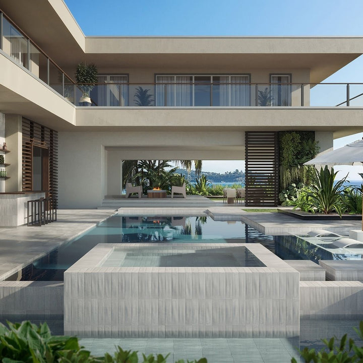 Harborside Balance, 3" x 12" Porcelain Tile | Pool Waterline Tile