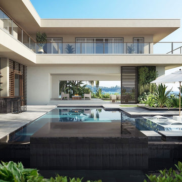 Harborside Jet Black, 6" x 24" Porcelain Tile | Wall & Pool Waterline Tile