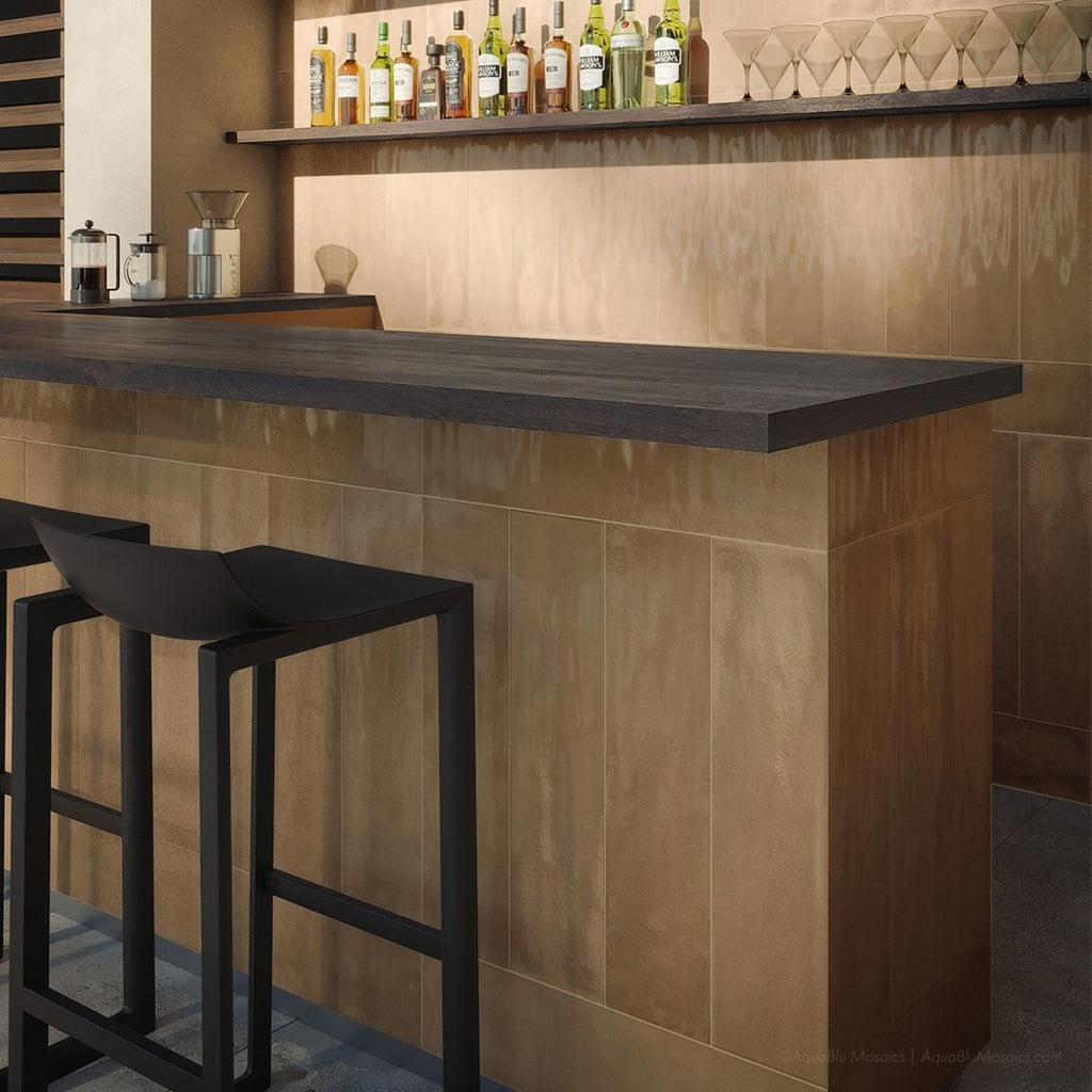 Harborside Studio Beige, 6" x 24" Porcelain Tile | Wall & Pool Waterline Tile